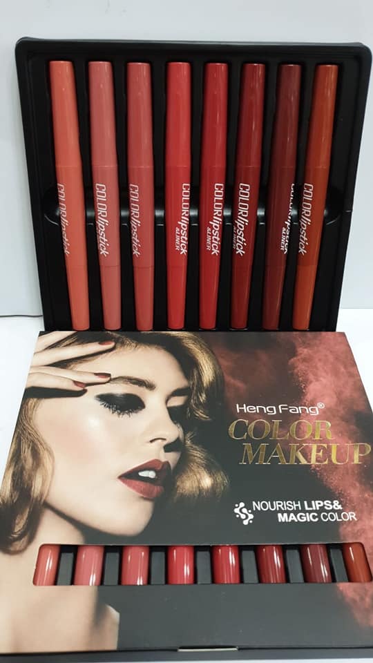 2 in 1 Lipliner+Lipstick Set of 8-Colors