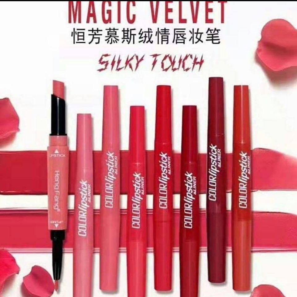 2 in 1 Lipliner+Lipstick Set of 8-Colors