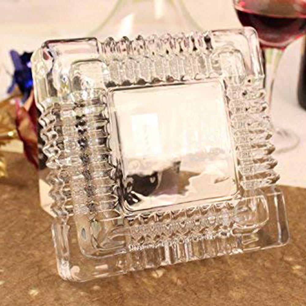 Glass Ashtray Square Crystal Heavy Smoke for Cigar Cigarettes