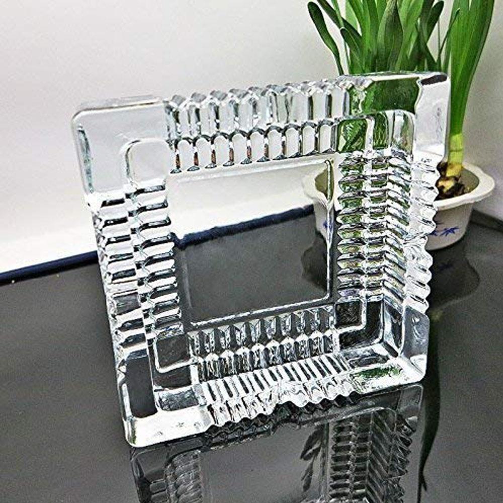 Glass Ashtray Square Crystal Heavy Smoke for Cigar Cigarettes