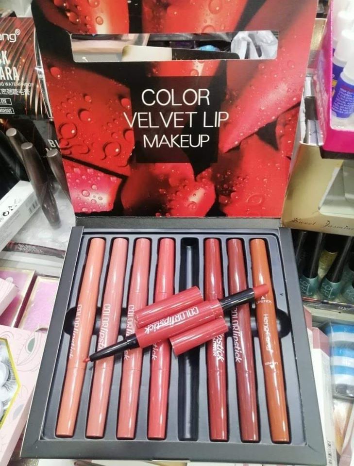 2 in 1 Lipliner+Lipstick Set of 8-Colors