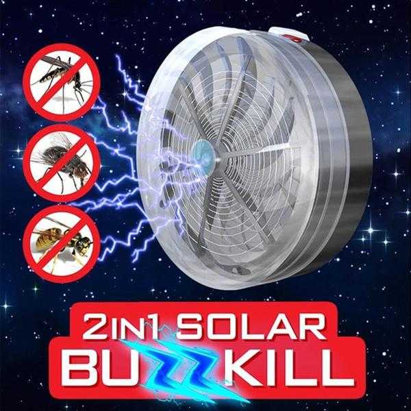 2IN1 MOSQUITO INSECT SOLAR BUZZ KILL ZAPPER KILLER