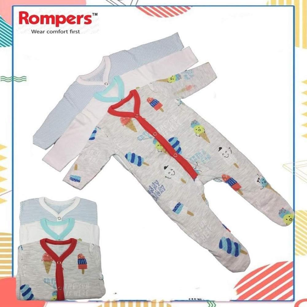 SLEEP SUIT PACK OF 3 For SIZE NEW BORN TO 3 YEARS Deal 1