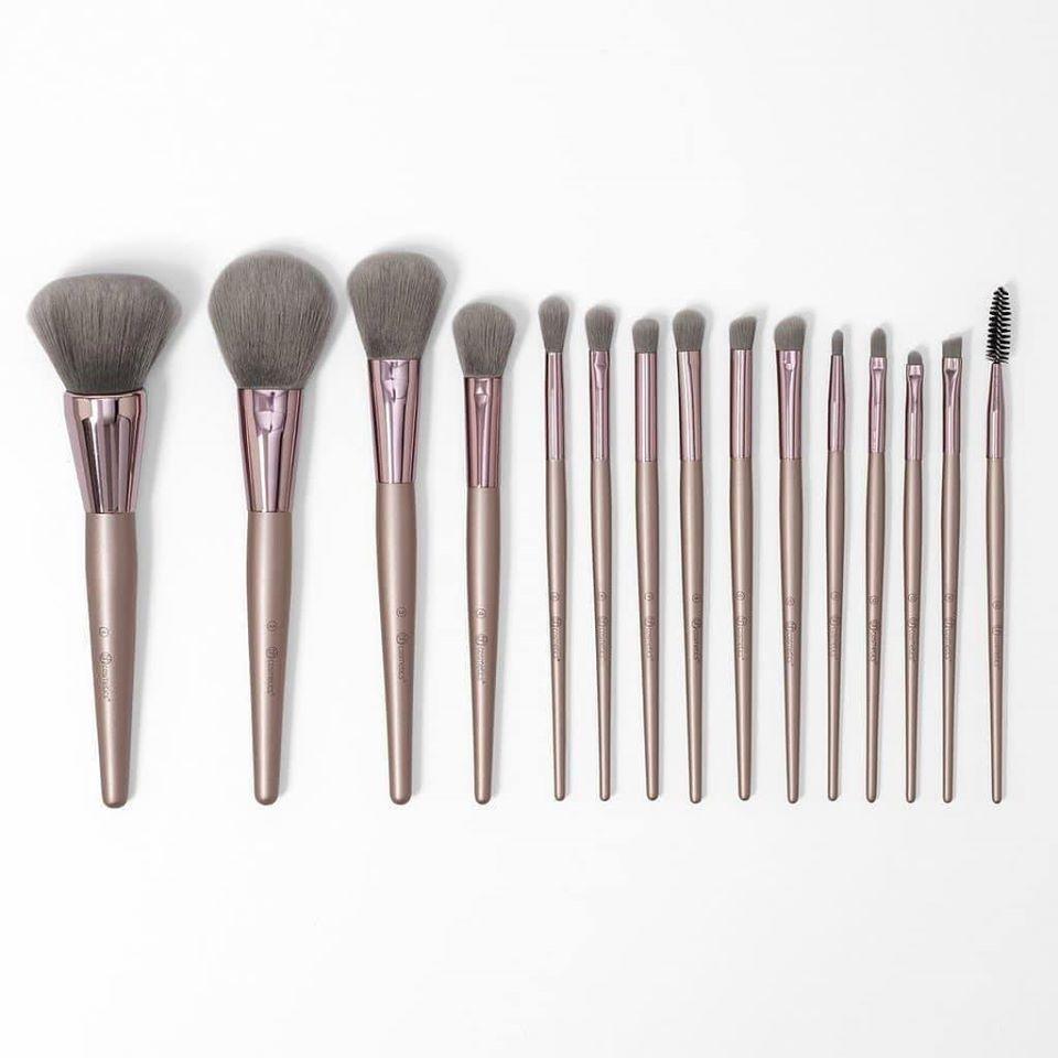 BH cosmetics lavish elegance 15 brush set with cosmetic bag
