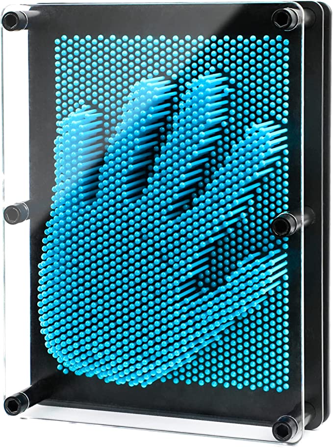 3D Pin Art Toy, Pin Art Board Pin Art Toy for Kids, Gifts Baby Girl Boy Gifts Fidget Toys(Blue)