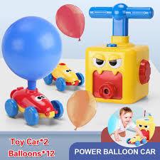 Two-in-one New Power Balloon Car Toy Inertial Power Balloon launcher Education Science Experiment Puzzle Fun Toys for Children
