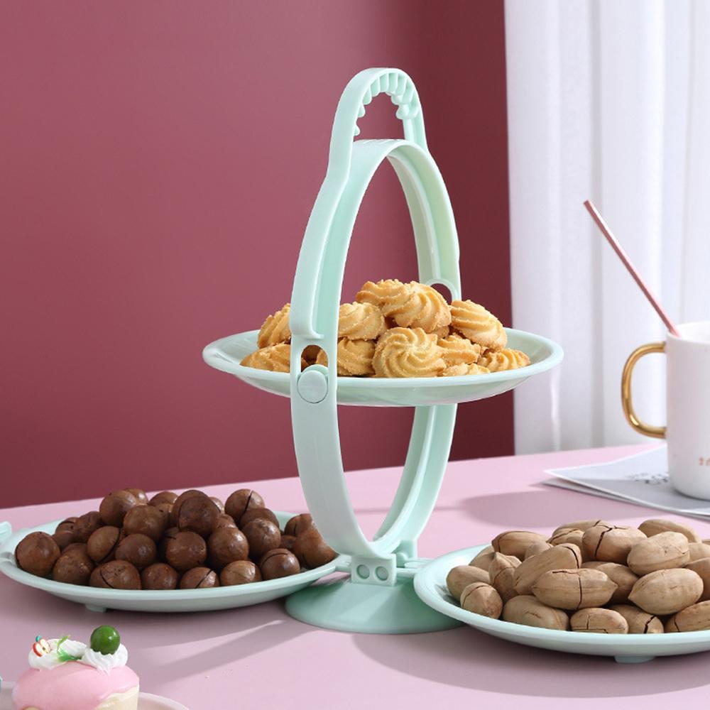 3 Layer Portable Snacks And Fruit Plate