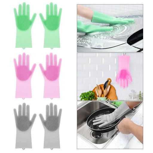 Dish washing Gloves with Scrubber ( Pack of 2)