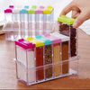 Salt & Pepper Spices Transparent Boxes Seasoning Jars Colorful Sets