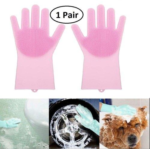 Dish washing Gloves with Scrubber ( Pack of 2)
