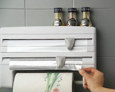 3-In-1 Kitchen Paper Roll Dispenser Holder Rack Storage For Paper Towel