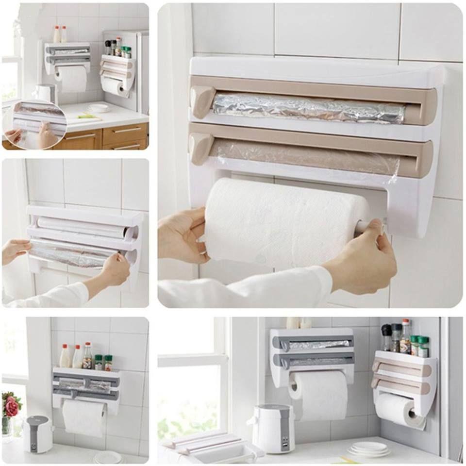 3-In-1 Kitchen Paper Roll Dispenser Holder Rack Storage For Paper Towel