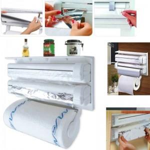 3-In-1 Kitchen Paper Roll Dispenser Holder Rack Storage For Paper Towel