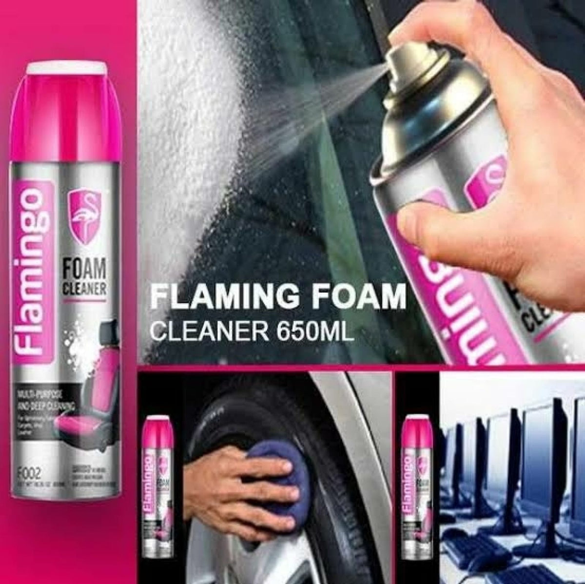 MultiFunctional Foam Cleaner Spray to Clean Car & House Lemon Scent