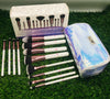 Crystal Quartz 12 Piece Brush Set and Bag
