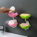 Wall-Mounted Drain Soap Box Double Layer Flower Shaped