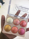6 Color Backed Highlighter Palette