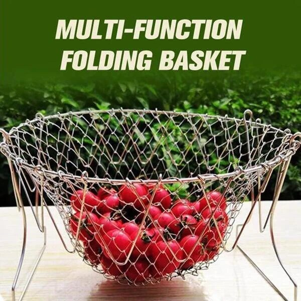 Fry Basket Stainless Steel Frying Basket Useful Drain Basket