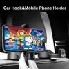 2 in 1 Car Headrest Hook with Phone Holder