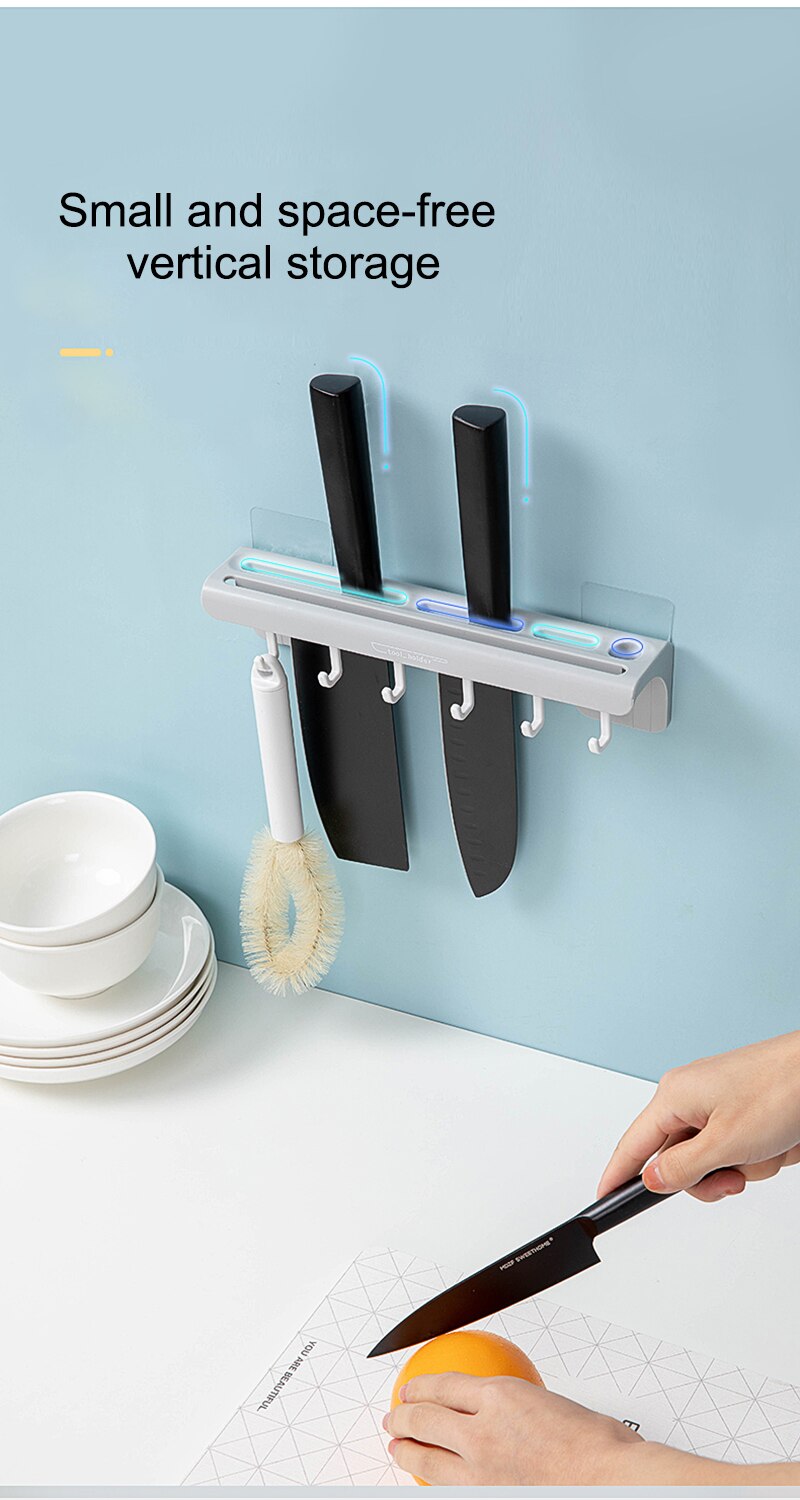 Multi Functional Wall-Mounted Knife Holder Storage Shelf New
