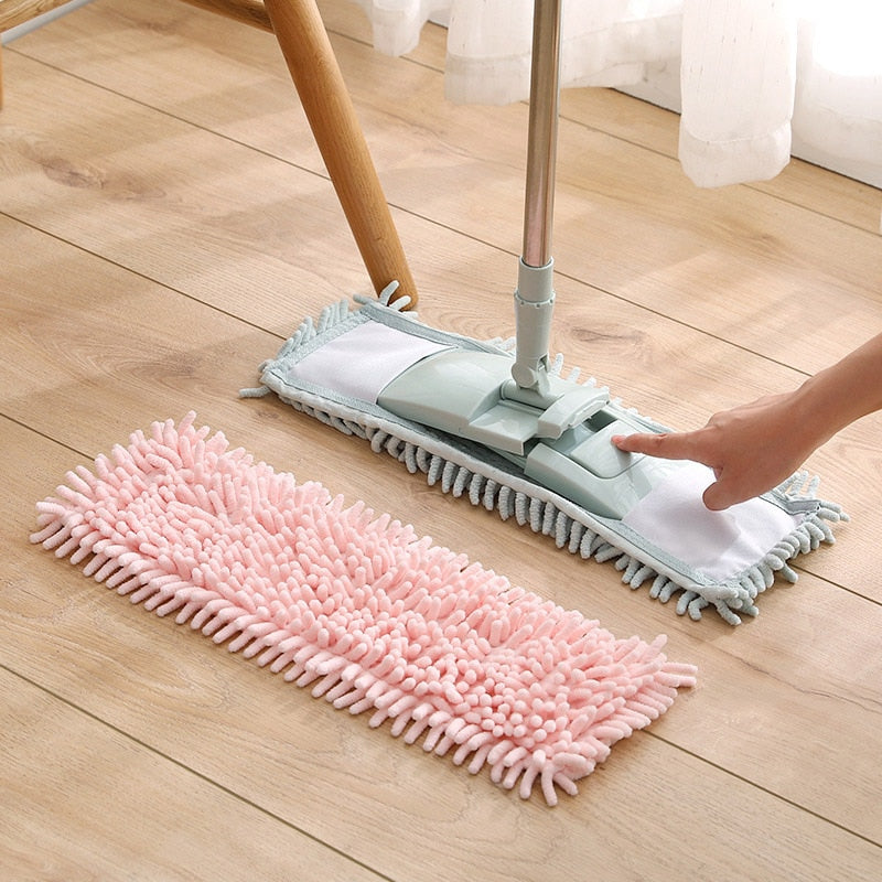 360 Degree Spin Chenille Mop Household Cleaning Tools Stream Wiper Duster Cloth Drying Flat Dust Floor Sweeper Window Cleaner