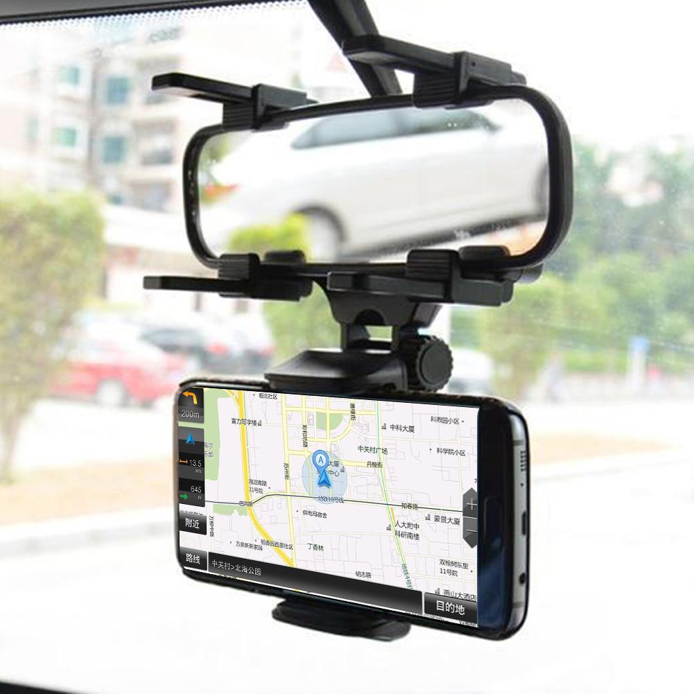 Rear view Mirror Car Phone Holder