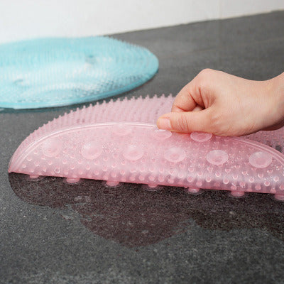 Silicone Bathroom Non-Slip Massage Floor Matt ( Random Colors )