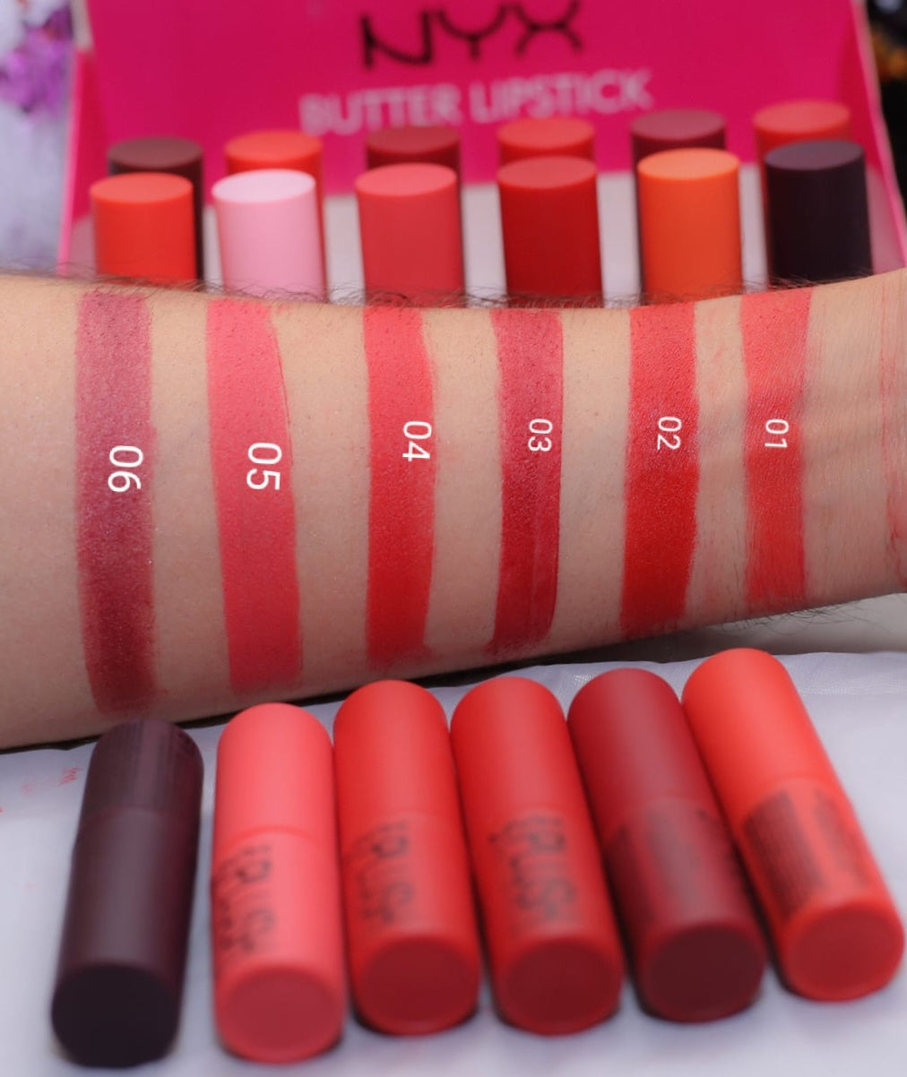 NYX MATTE PLUSH LIPSTICK PACK OF SIX (06