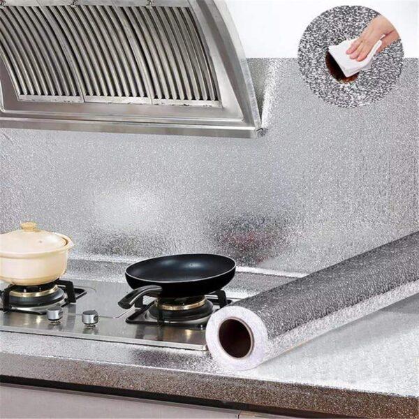 Kitchen Oil Proof Self Adhesive Aluminum Foil Stickers