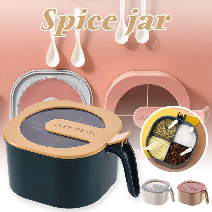 4 in 1 Condiment Jars Seasoning Box Set