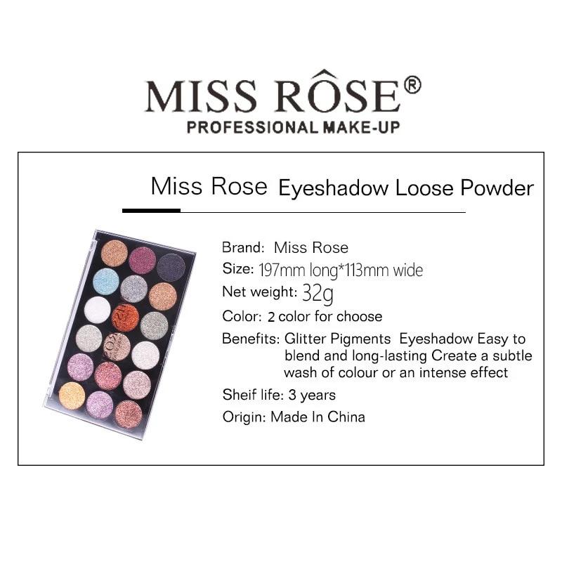 MISS ROSE 18-COLOR SEQUIN GLITTER EYESHADOW PALETTE