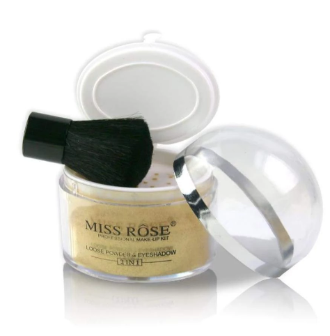 Miss Rose 2 In 1 Loose Powder Shinner And Eye Shadow ( Waterproof)