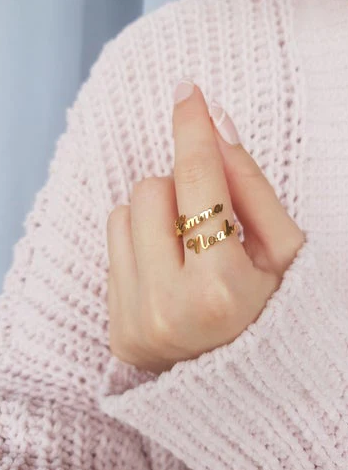 PERSONALIZED NAME RING, 24K GOLD