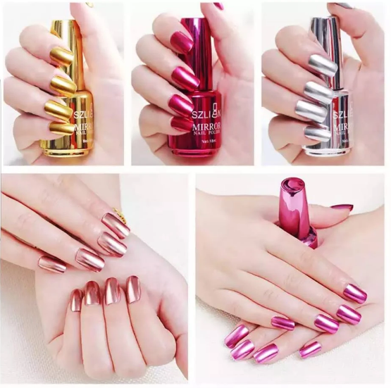 Customize MIRROR NAIL PAINTS pack of Three (3)