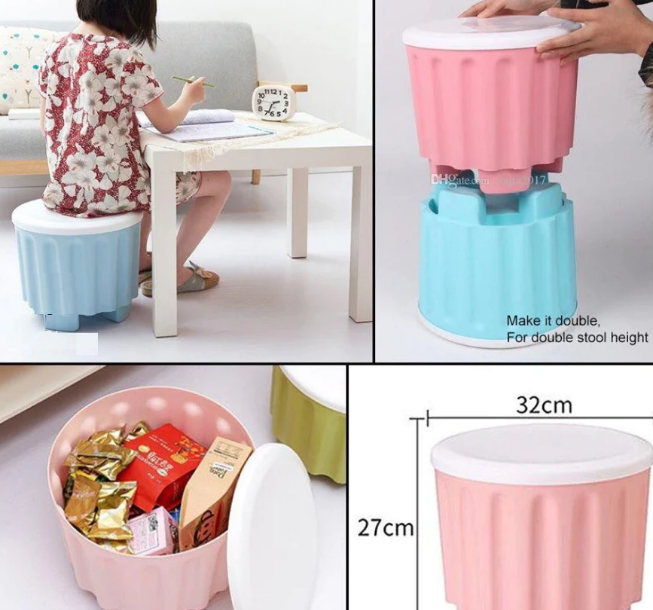 Plastic Stackable Storage Stool
