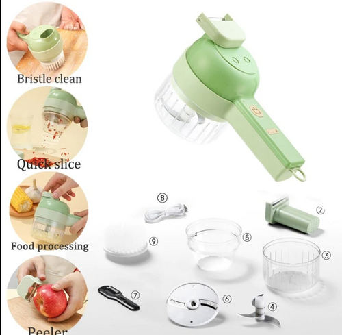 4 IN 1 Handheld Electric Vegetable Cutter Set