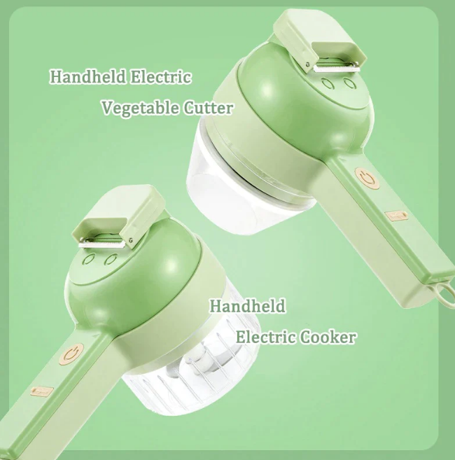 4 IN 1 Handheld Electric Vegetable Cutter Set