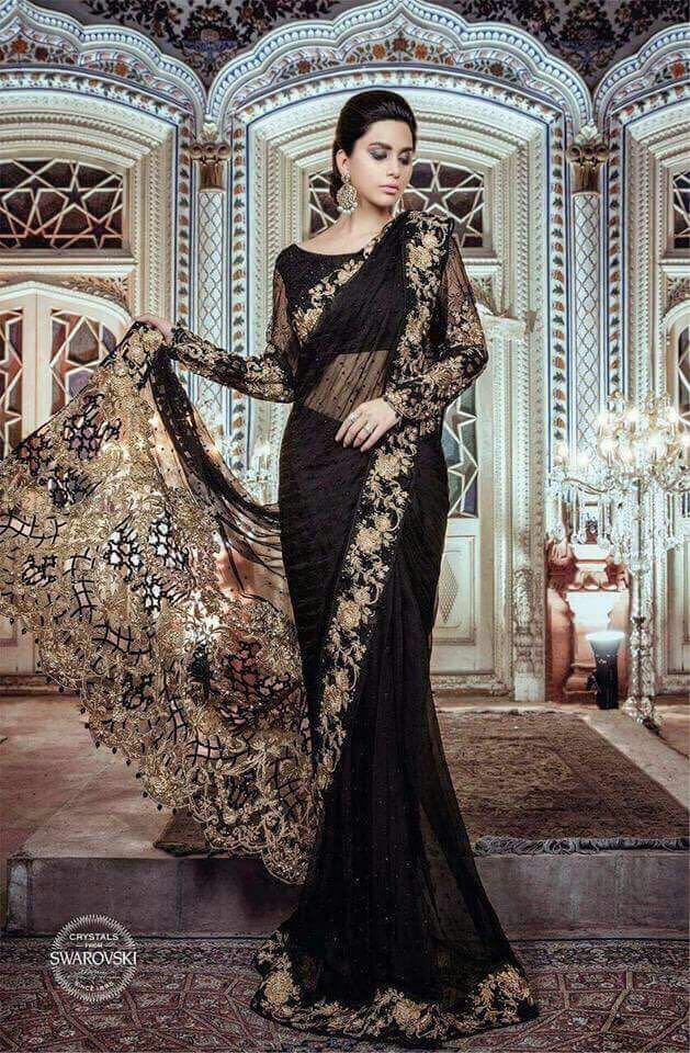 Maria B Chiffon Saree 2018