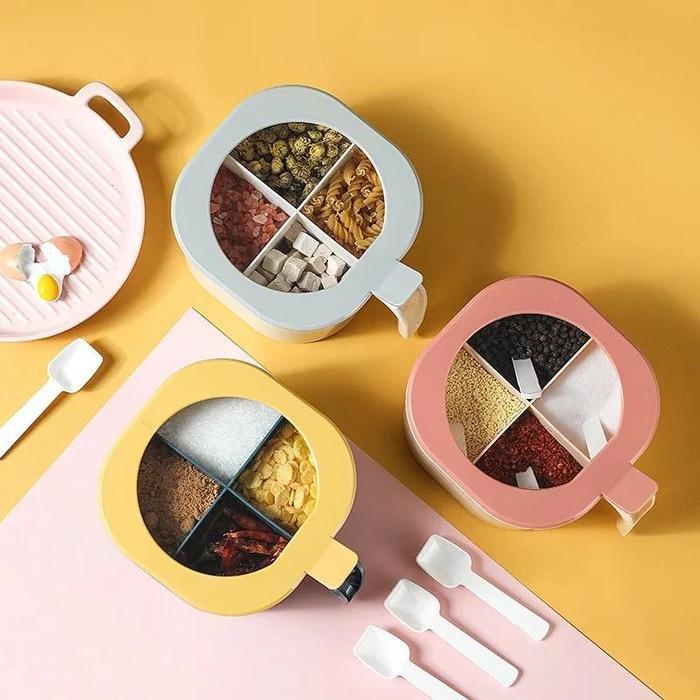4 in 1 Condiment Jars Seasoning Box Set