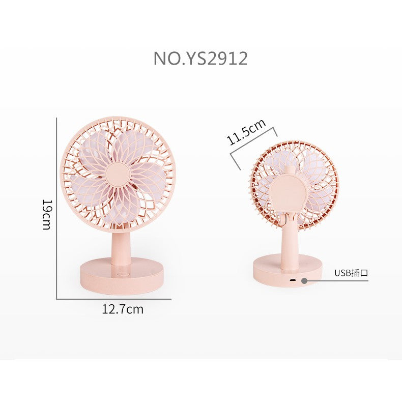 Mini Fan Small Automatic Swing Clip Hand Cooling Office Table USB Charge