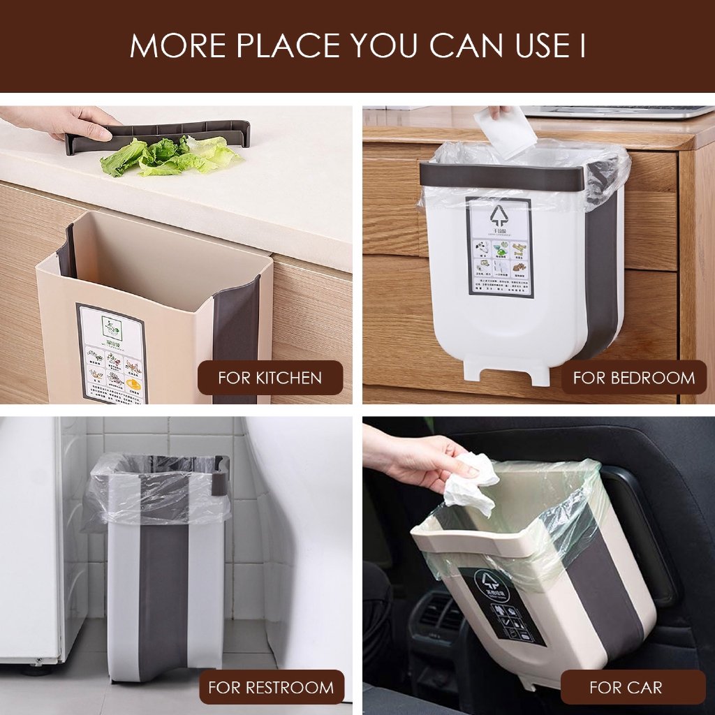 Wall Mounted Foldable Trash Bin