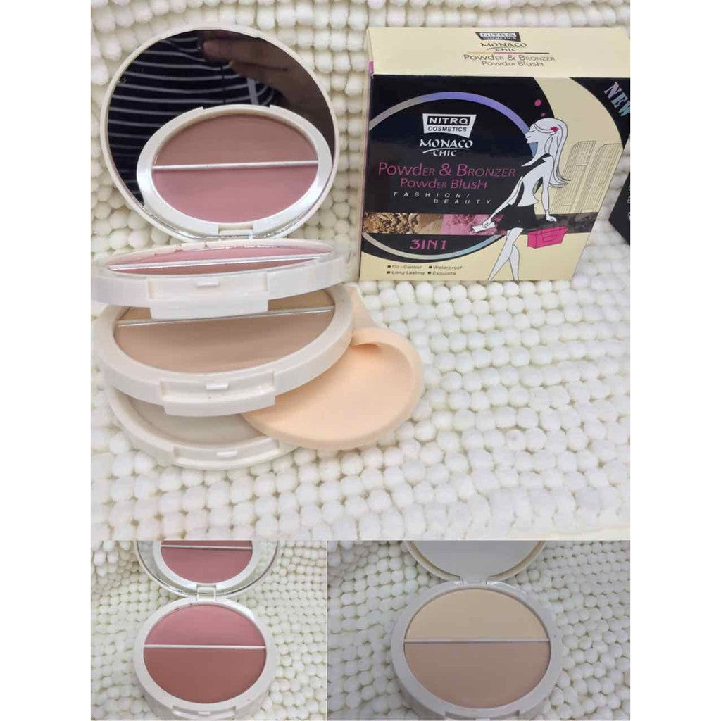 3 IN 1 POWDER & BRONZER & POWDER BLUSH PALETTE
