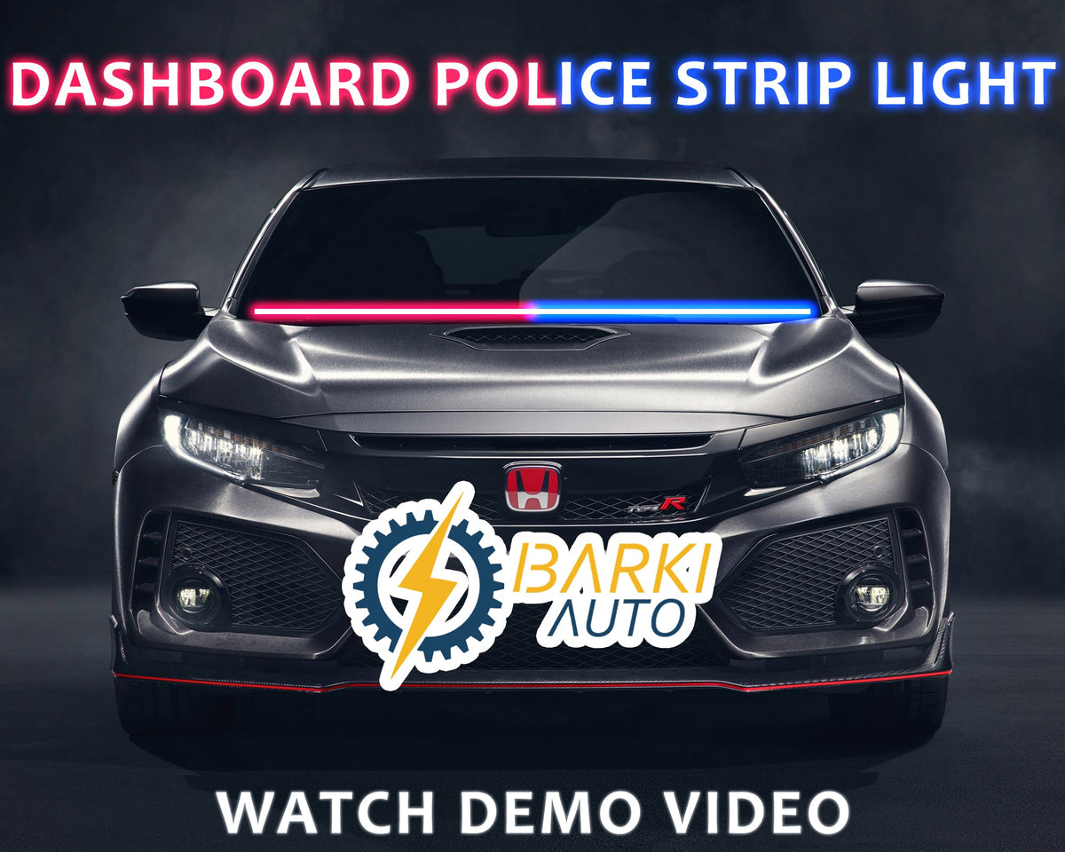 Car Dashboard Police Strip Light Red and Blue Flexible