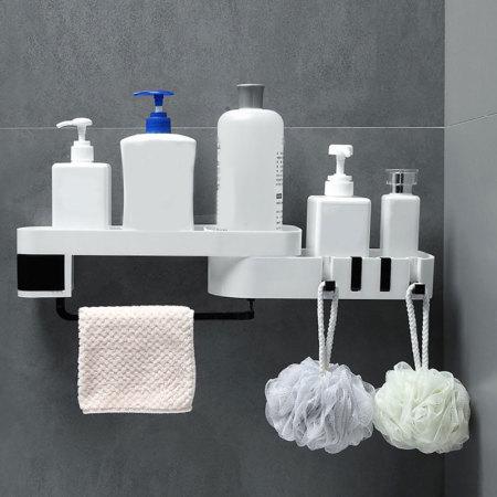 Corner Kitchen Bathroom Shelf Rotatable Wall Mounted