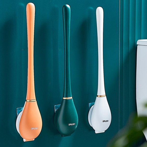 Silicone Toilet Brush with Holder Set