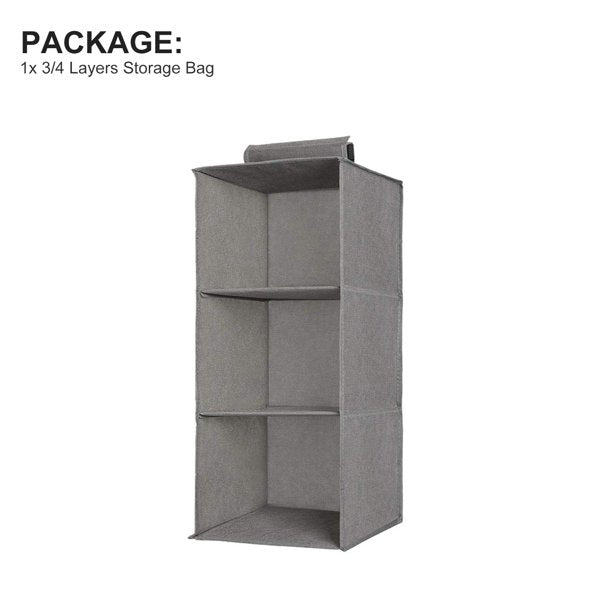 3-Shelves Hanging Closet Organizer