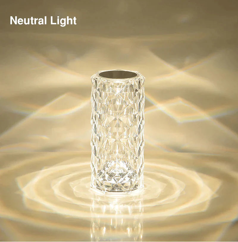 3D Crystal Diamond Led Lamp - Rechargeable