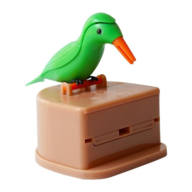 Creative and personalized household full-automatic small bird toothpick holder