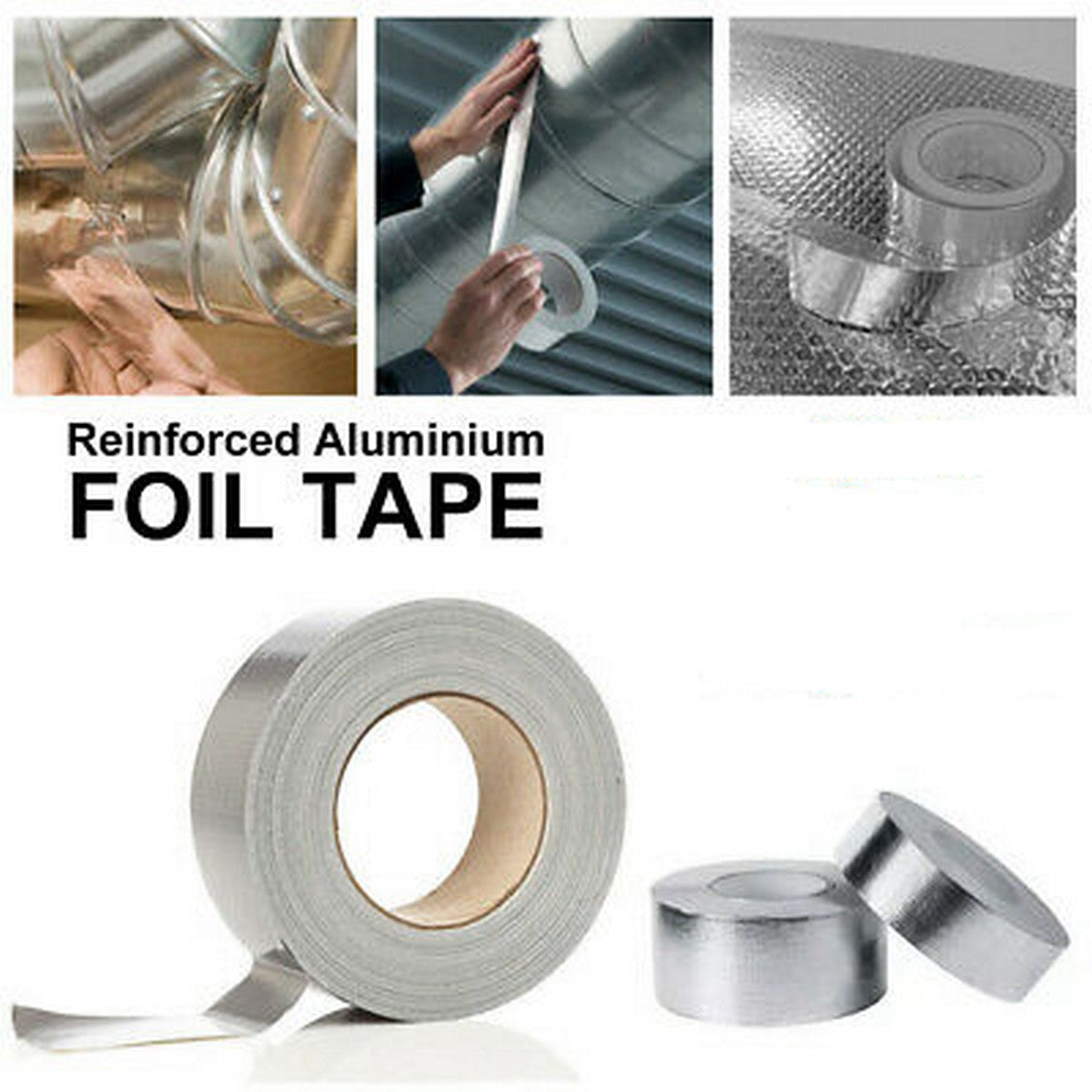 Aluminum Foil Butyl Rubber Tapes Self Adhesive Waterproof Tape (5 Meter)