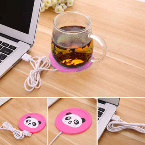 Cartoon USB Warmer Gadgets Silicone Usb Cup Pad Heater Warm Tray Cup Mat